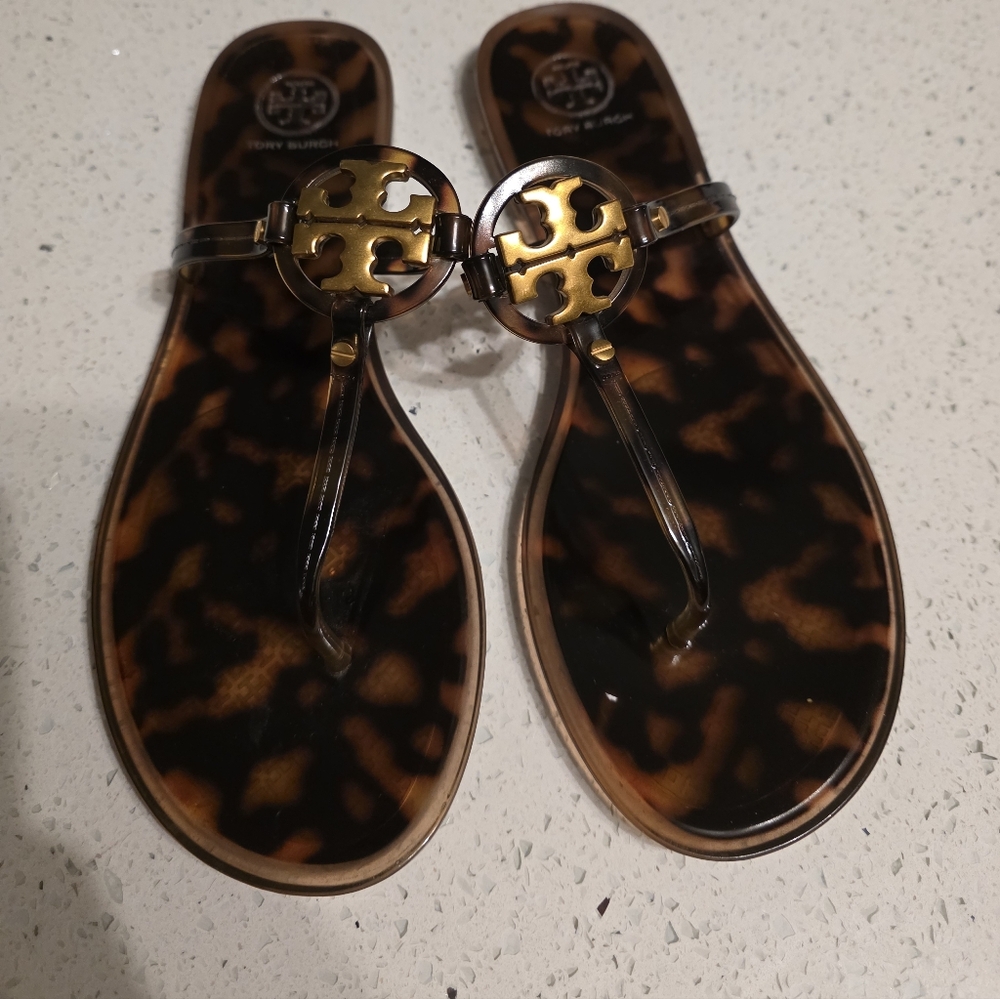 Tory Burch Tortoise Shell Sandals - image 1